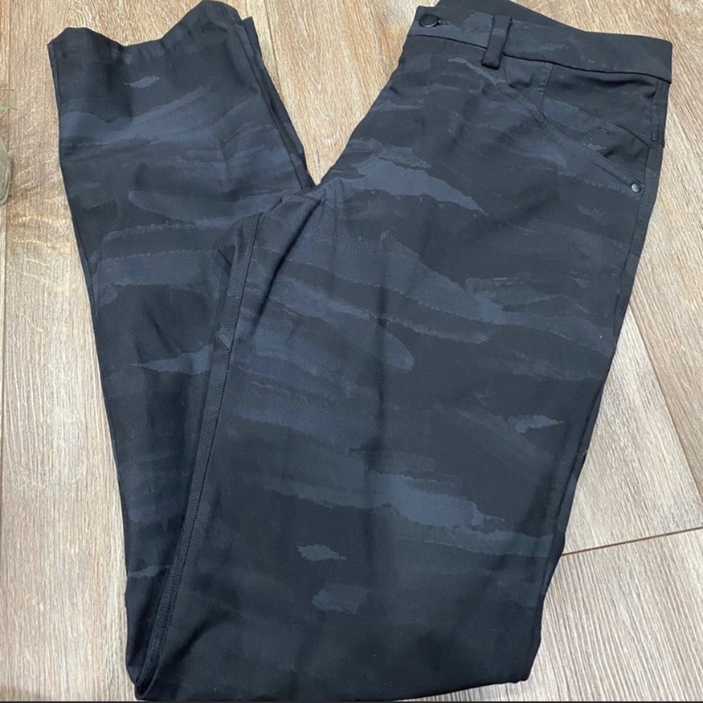 Rare Lululemon ABC Black Grey Camo Pants 34